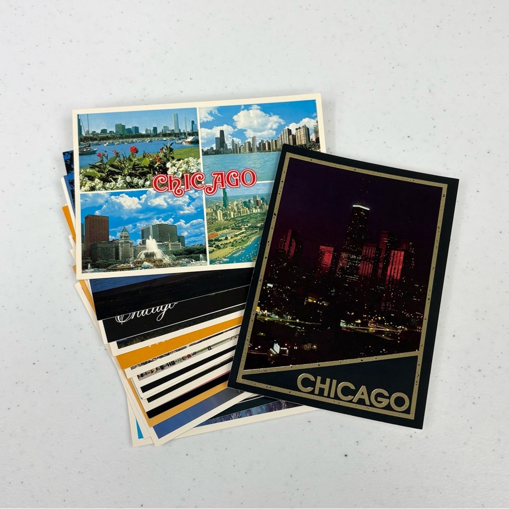 Chicago Illinois Vintage Postcard Lot of 21 IL Postcards from 1983-1985